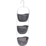 Корзина - органайзер для хранения подвесная «ЛЕНАРО», цвет серый, три секции, 23*16*79см