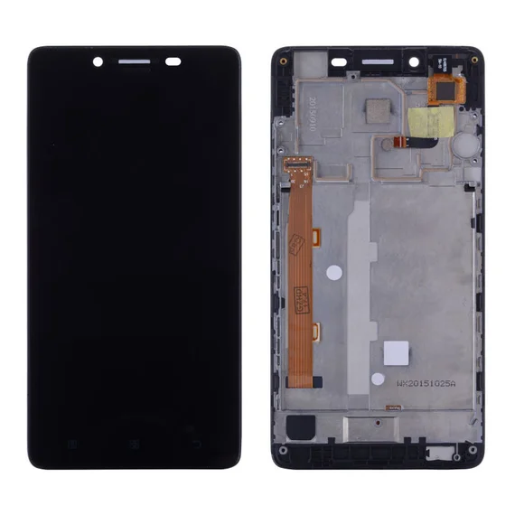 Дисплей для Lenovo A6000 в сборе с тачскрином на рамке (Black)