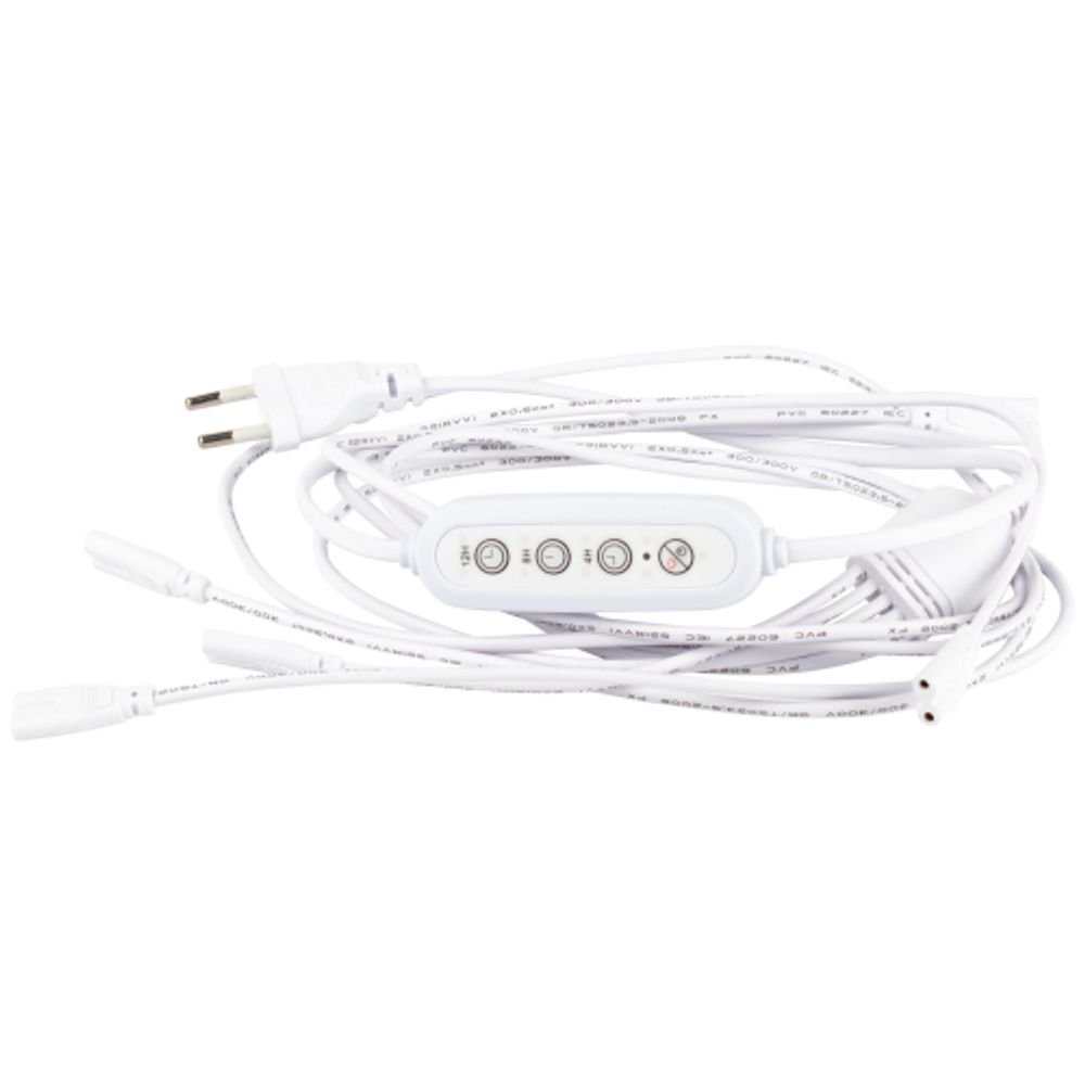 Разветвитель сетевой для линейных светильников ЭРА 5х IEC C7 2pin+timer на 5 точек с таймером 4, 8, 12H 2 м