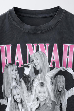 ZARA ФУТБОЛКА HANNAH MONTANA © DISNEY, АНТРАЦИТОВО-СЕРЫЙ