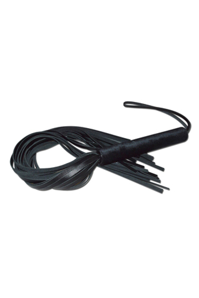 Плеть Sitabella чёрная кожа с велюровой рукоятью 63 см