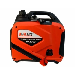 Генератор бензиновый инверторный BRAIT BR2000i сеть 220В, 2000Вт, туристический, бак 5.6л, для дачи охоты рыбалки