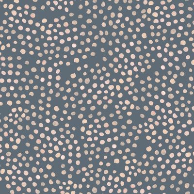 Abstract polka dots on dark blue background