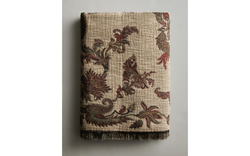 Zara Home плед из хлопка, светло-бежевый, 140x190 см