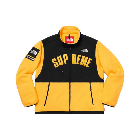 Supreme SS19 x The North Face Arc Logo Denali Fleece Jacket Yellow