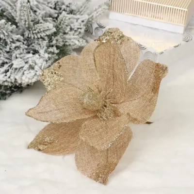 Украшение новогоднее «Пуансеттия - Вдохновение» 20 см, Шампань