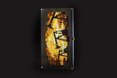 Нарды "Нефть-черное золото" из янтаря и мореного дуба в кейсе