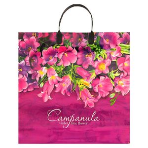 Пакет пластиковая ручка Россия 38*35 см 90 мкм ПВД Колокольчики 1 шт 100 шт/кор