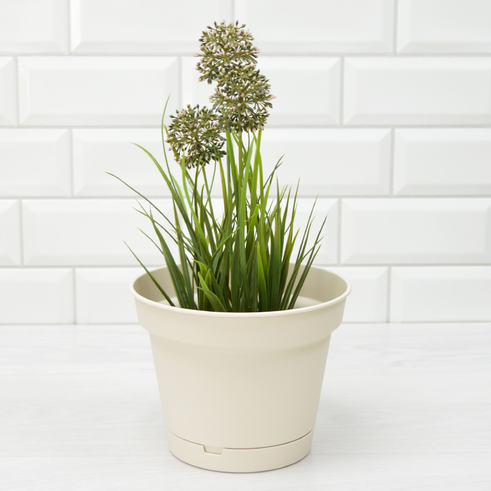 Горшок цветочный Mint 2,3л d185мм, светло-бежевый