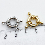 Замок-штурвал, цвет серебро, размер 12 мм, цена за 1 шт