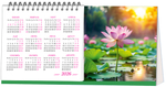 Календарь настольный горизонтальный "домик" на 2026 год, "Розовый лотос"
