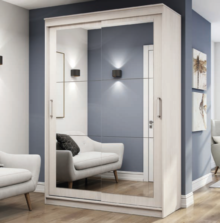 Шкаф-купе АЛЬЯНС 15 Анкорн белый к-т зеркал №2