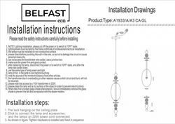 Подвесной светильник Belfast Herbison A1933-A-A3 CA GL