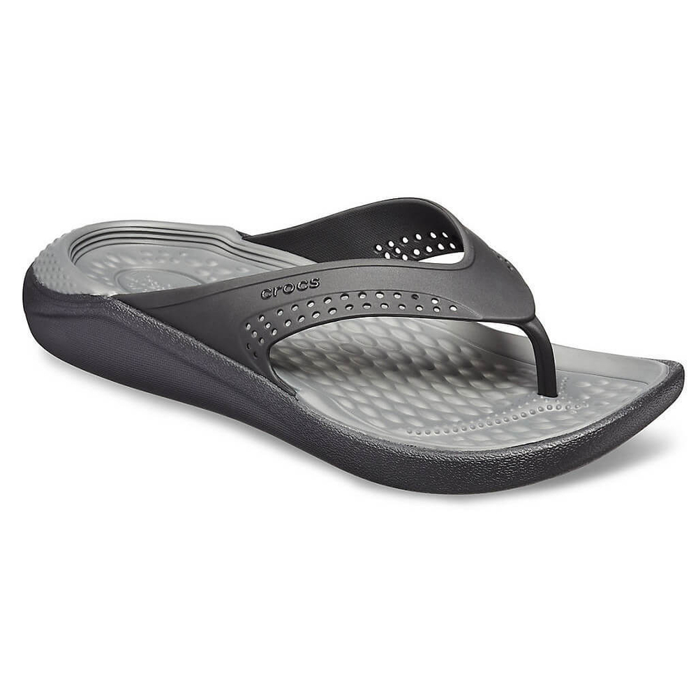 Шлепанцы Crocs LiteRide Flip Black Slate Grey