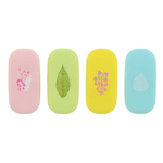Ластик Basir, прямоугольная форма, серия "Листики", с мягкими углами, цветной корпус, с рисунком листочков