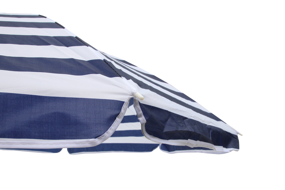 Зонт  2,0м бело-синяя полоска (уп.12шт.) 2 части арт.WRU051/2 "Garden story"