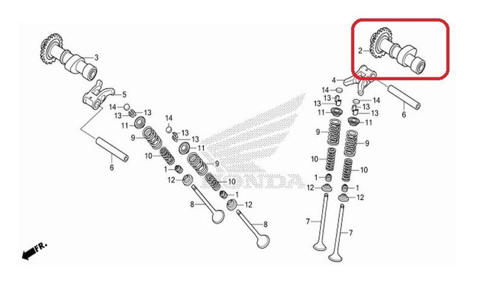 14110-KYJ-900. CAMSHAFT COMP., IN. (34T)