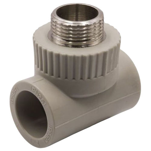 Тройник TEBO сер. PP-R комб. 20x1/2" НР (20/120), арт. 031040502