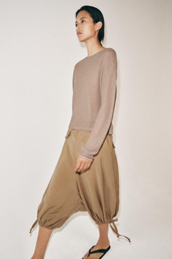 ZARA АЖУРНЫЙ СВИТЕР, ПЕСОЧНЫЙ