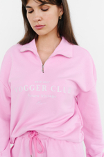 Олимпийка zip "vogger club" розовая