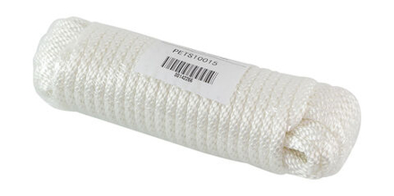Веревка сплошного плетения d10мм, L15м, белый, Marine Rocket