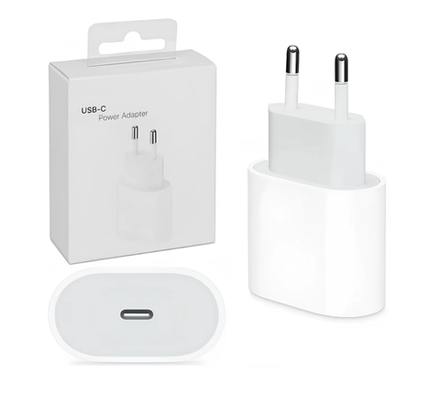 Сетевой адаптер питания USB-C PD 25W с лого (белый)