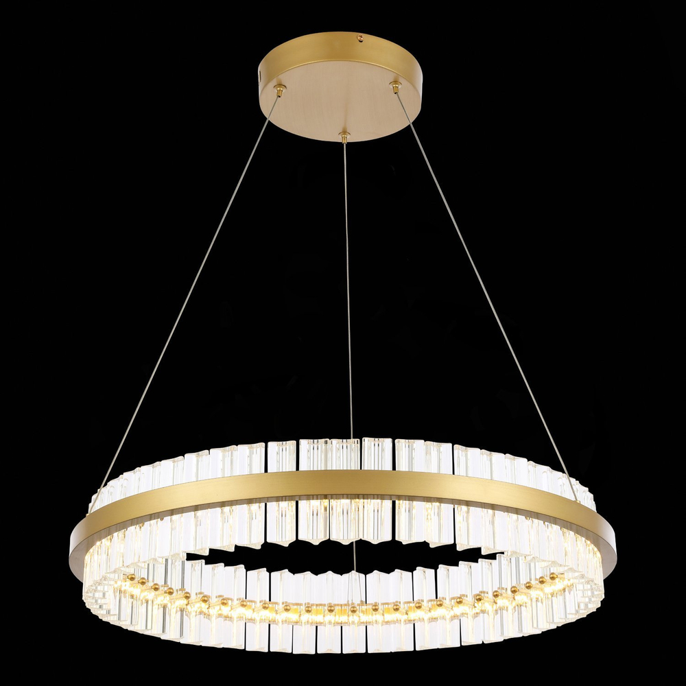 SL383.213.01 Светильник подвесной ST-Luce Матовое золото/Прозрачный LED 1*44W 3000K