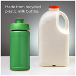 Спортивная бутылка Baseline из переработанных материалов объемом 500 мл с откидывающейся крышкой