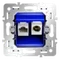 Механизм розетки TV+RJ45 кат. 6, S70 vls0607m