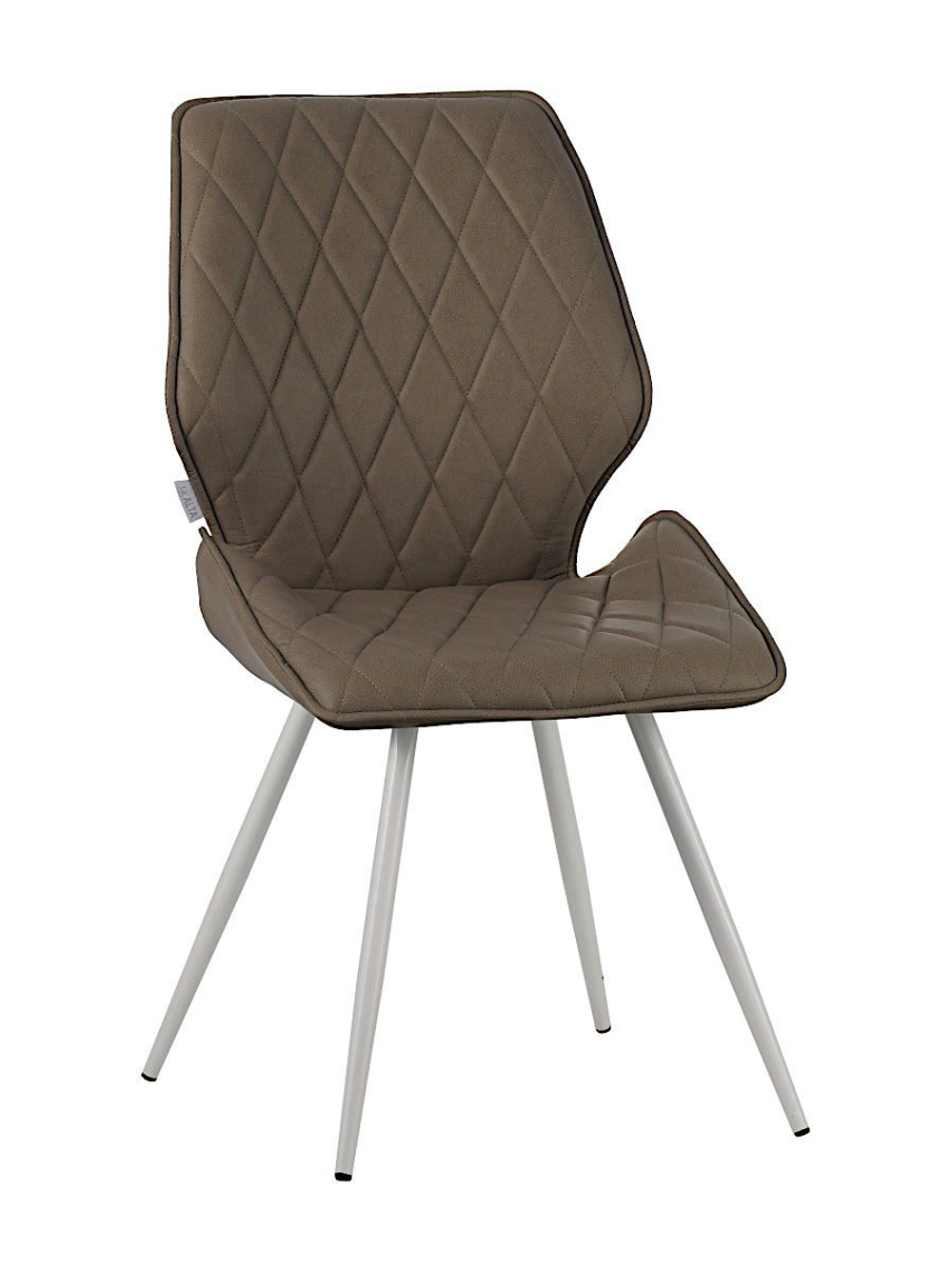 Стул LA ALTA OSTIN экокожа кремовый, каркас круглый белый