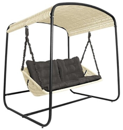 Качели в сад DeckWOOD Sky Bed Lite (белый, подушка графит)