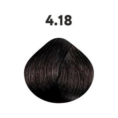 4.18 крем-краска KAARAL AAA Color Collection средний каштан пепельно-коричневый - 100 мл.