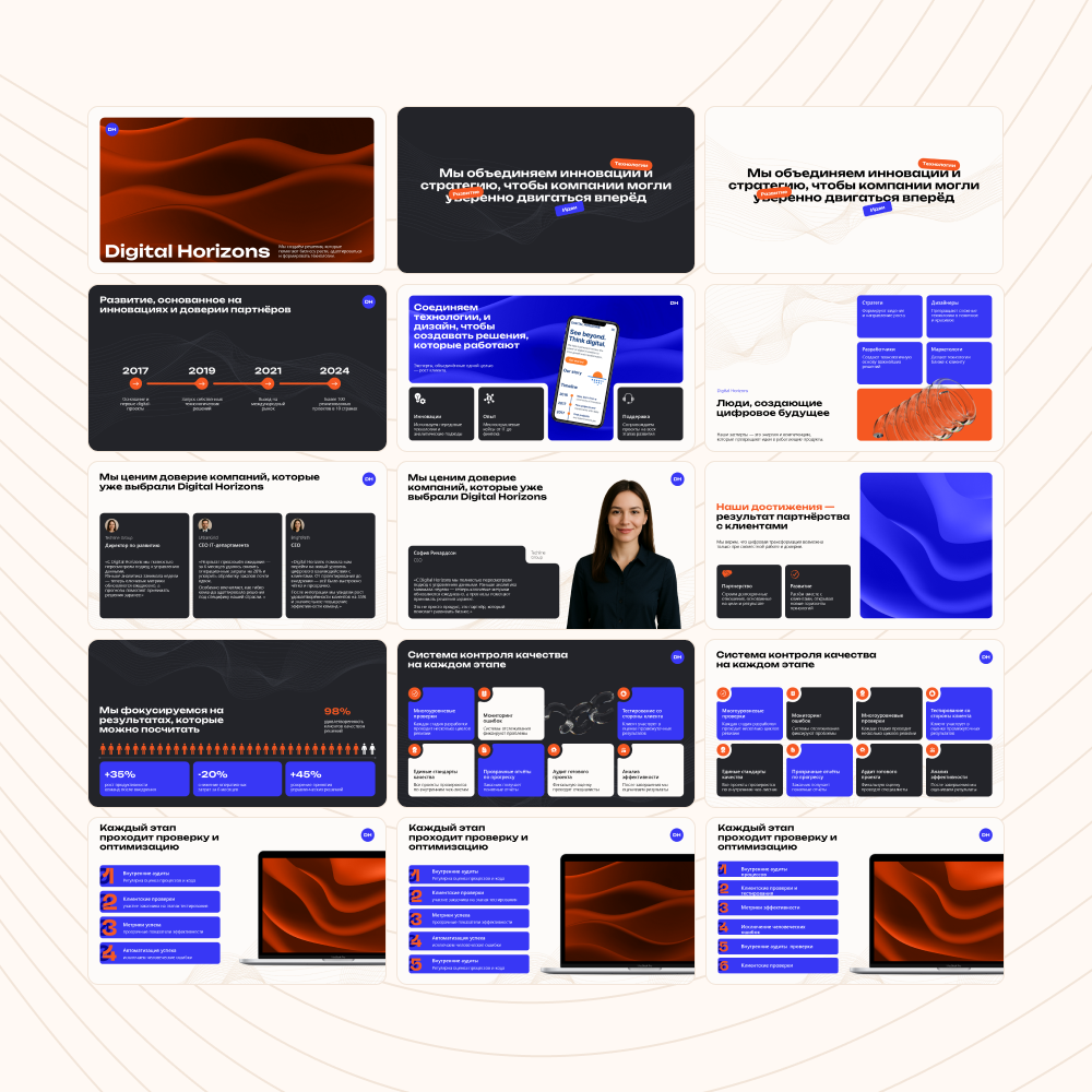 Бизнес-шаблон презентации | 70 слайдов