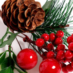 Ветка декоративная новогодняя ассорти, 20×10×5 см