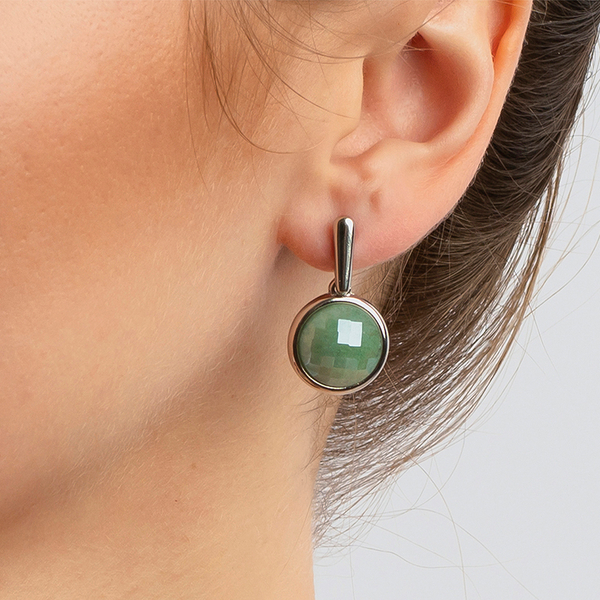 Серьги Possebon Pearl Green Quartz A1993.16 G/S
