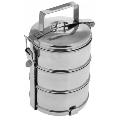 Ланч-бокс 3-х секционный нерж