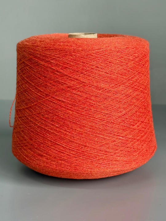 Пряжа Mongolia Cashmere 26/2 (100% кашемир) 1300 м/100 гр, ярко-оранжевый меланж