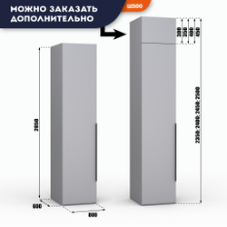 Шкаф распашной с полками