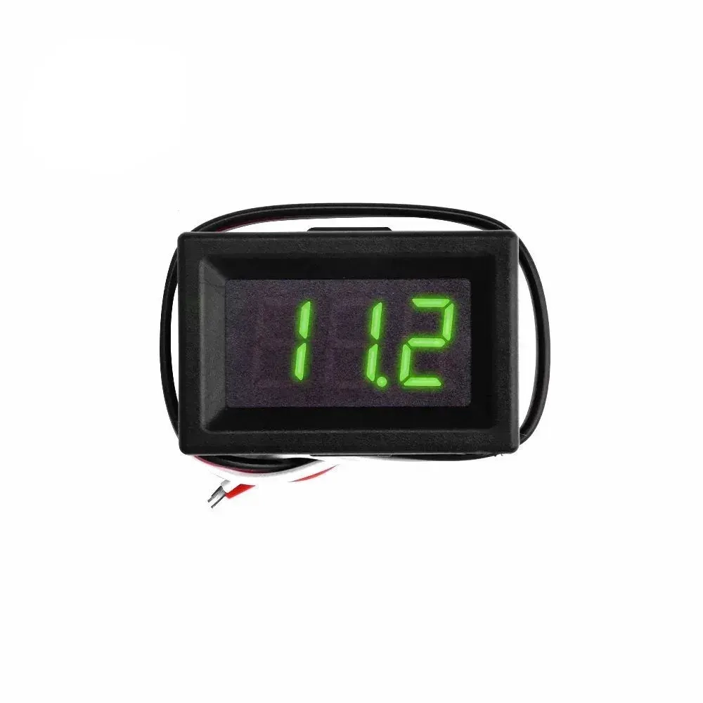 ВОЛЬТМЕТР Цифровой ЗЕЛЕНЫЙ 0,56 дюйма 0-30V, трехпроводной с ремом, тестер Цифровой