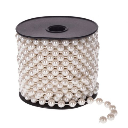 722809 Украшение новогоднее "Бусы" (белый жемчуг)