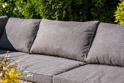 "Лунго" трансформирующийся диван из искусственного ротанга (гиацинт), цвет соломенный