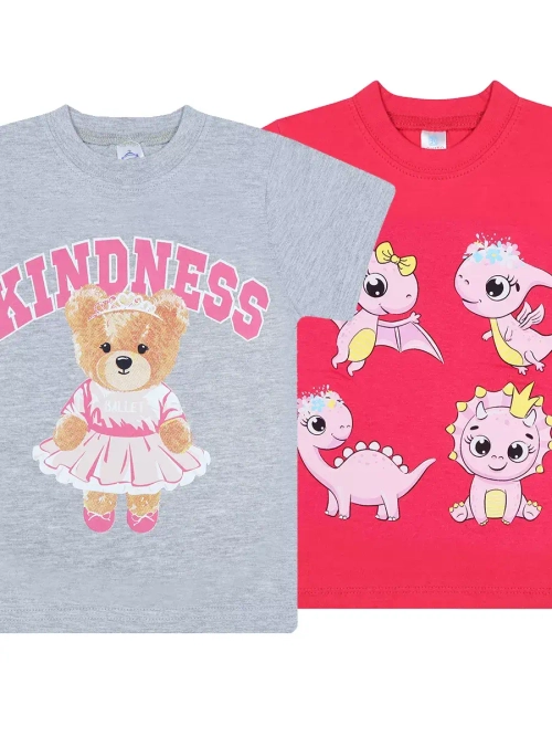 Футболка для садика.девочка.набор 2 шт