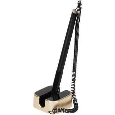 Ручка шариковая настольная 0.7мм OFFICE SPACE золотая подставка TBbu_68831