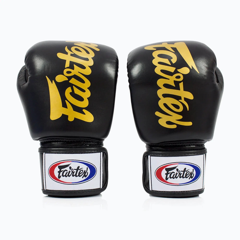 Боксёрские перчатки Fairtex Deluxe Tight-Fit чёрные