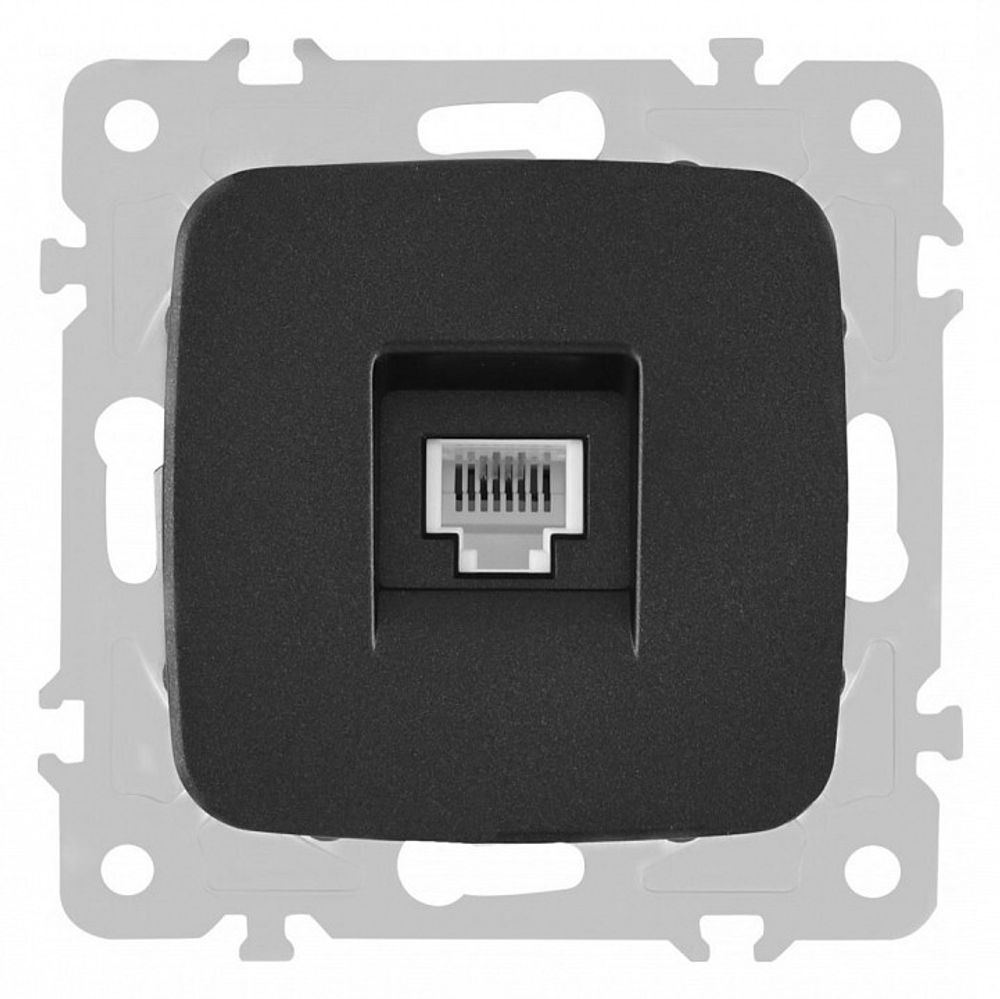 Розетка телефонная RJ-11 без рамки Arte Milano am-205 205.51-1.black