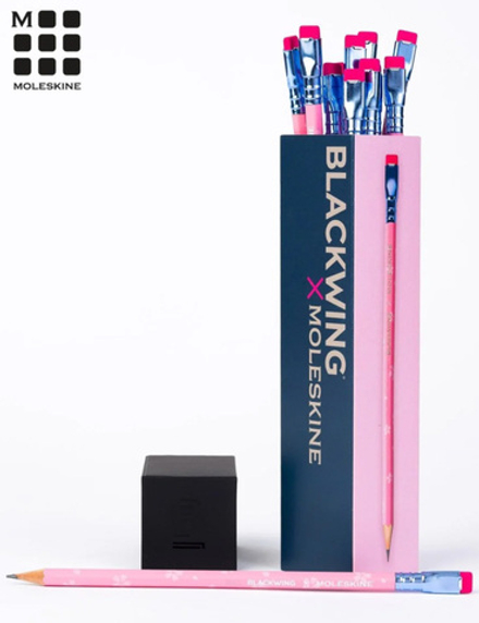 Набор карандашей FIRM Blackwing x Moleskine LE SAKURA (EWBKWSU01F12SET) розовые, 12 шт. в футляре