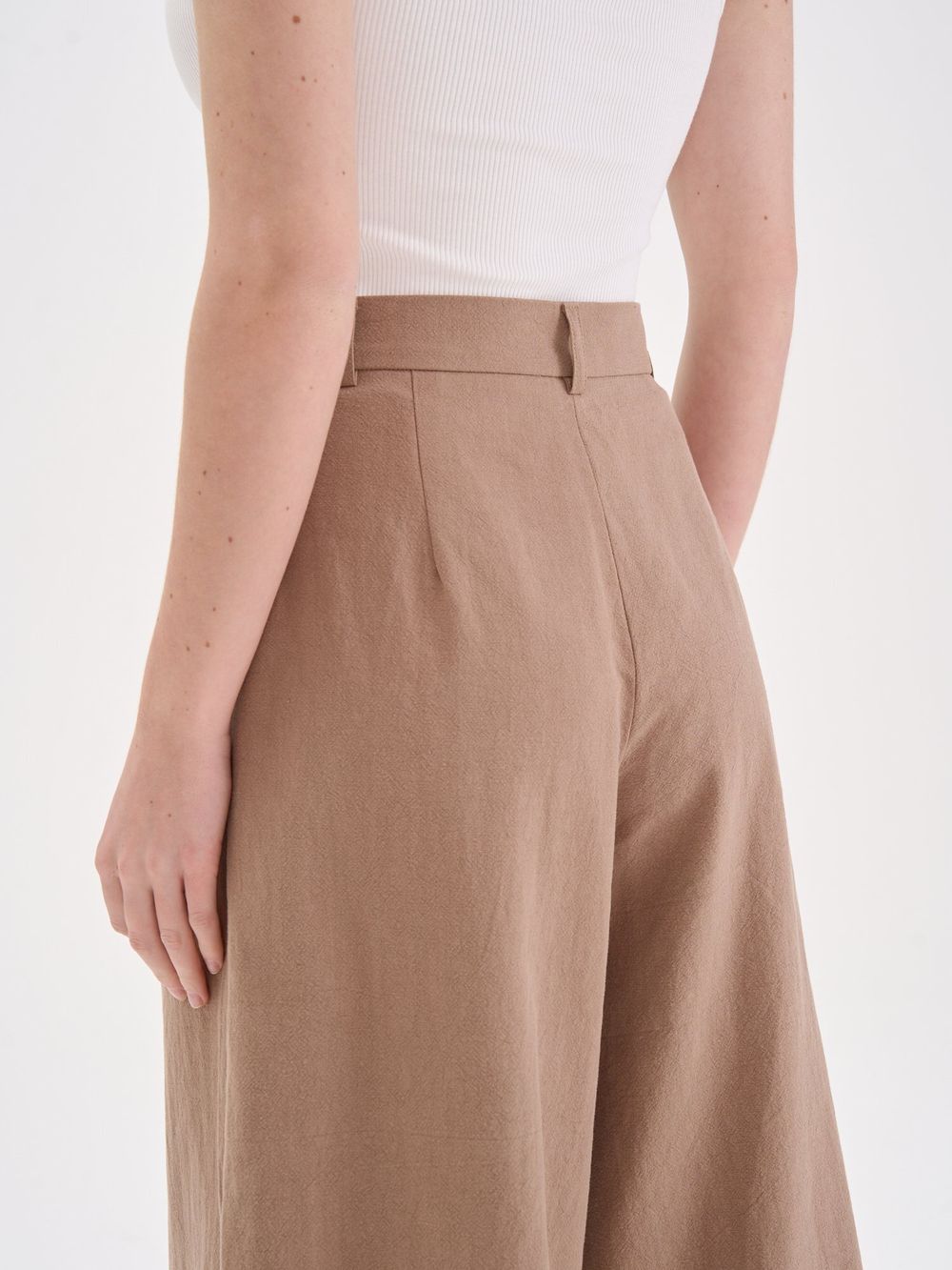 Костюм из льна и хлопка "Шоколад" женский