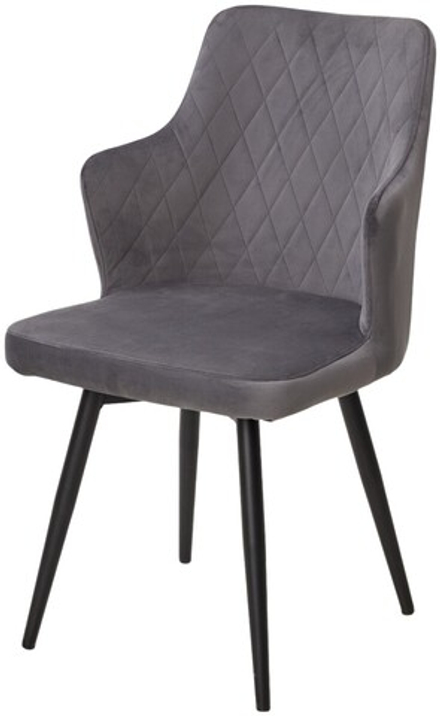 Стул ХАНТ 360, цвет Дива-10 Темно-серый, велюр / черный каркас М-City