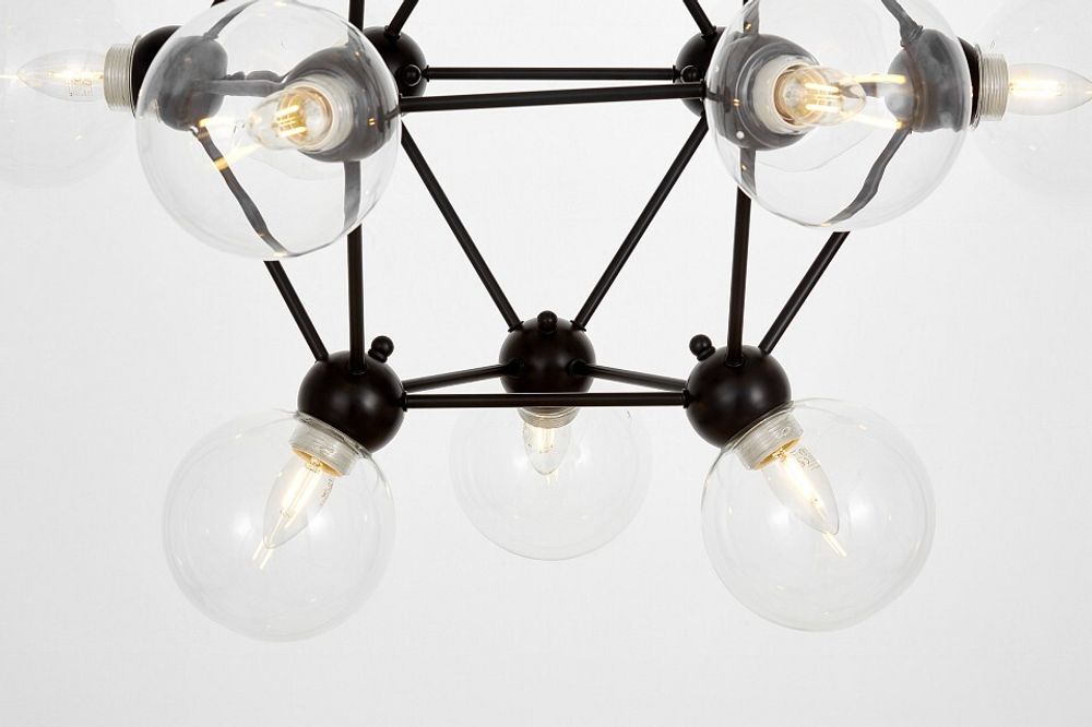 Подвесная люстра LUMINA DECO Zodiak LDP 160N-12 BK+PR