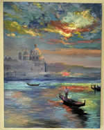 Картина маслом на холсте "Венеция". 70х90 см. Деревянный подрамник